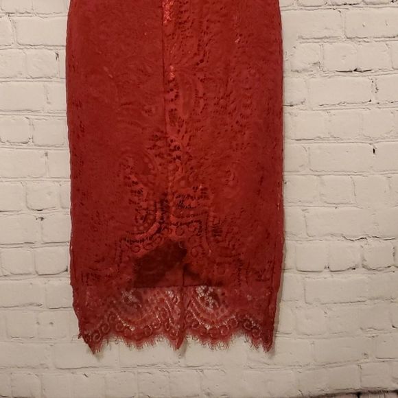 👀**FALL SALE** Red Lace Dress - Picture 3 of 4